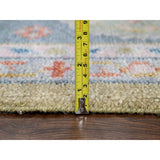 Shahbanu Rugs Dusty Yellow Oushak Design Supple Collection Soft and Vibrant Pile Hand Knotted Wool Oversized Rug (12'1" x 17'9")