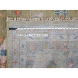 Shahbanu Rugs Dusty Yellow Oushak Design Supple Collection Soft and Vibrant Pile Hand Knotted Wool Oversized Rug (12'1" x 17'9")
