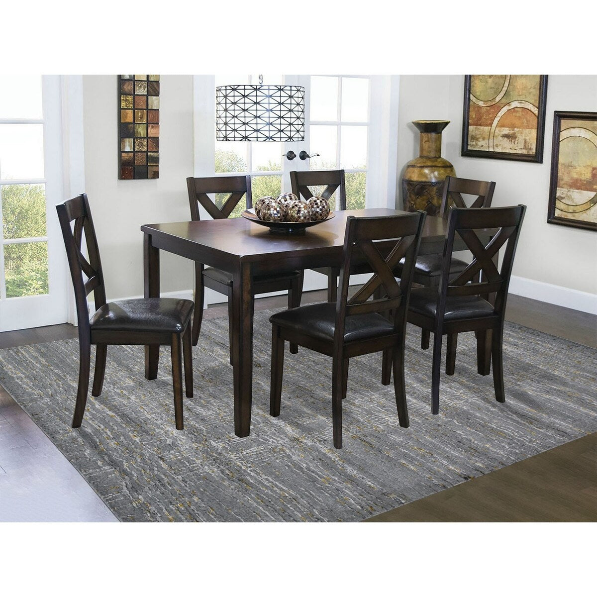 Shahbanu Rugs Fine jacquard Hand Loomed Modern Wool and Art Silk Oriental Rug (6'0" x 8'10") - 6'0" x 8'10"