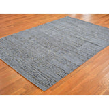 Shahbanu Rugs Fine jacquard Hand Loomed Modern Wool and Art Silk Oriental Rug (6'0" x 8'10") - 6'0" x 8'10"
