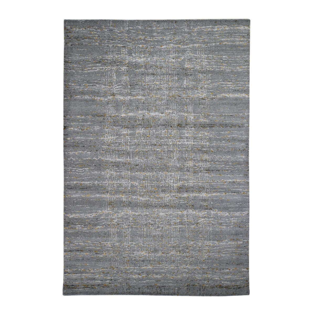 Shahbanu Rugs Fine jacquard Hand Loomed Modern Wool and Art Silk Oriental Rug (6'0" x 8'10") - 6'0" x 8'10"
