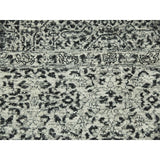 Shahbanu Rugs Ghost White, Mamluk Dynasty, Tone on Tone Design, Undyed 100% Wool, Hand Knotted, Oriental Rug (8'1" x 10'0")
