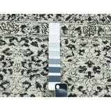 Shahbanu Rugs Ghost White, Mamluk Dynasty, Tone on Tone Design, Undyed 100% Wool, Hand Knotted, Oriental Rug (8'1" x 10'0")