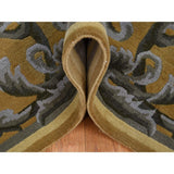 Shahbanu Rugs Gold Modern Nepali Pure Wool Hand Knotted Oriental Rug - 8'0" x 10'0"