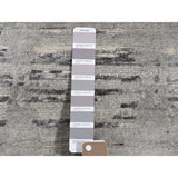 Shahbanu Rugs Gray Hand Spun Undyed Natural Wool Gray Modern Hand-Knotted Rug (10'2" x 14'0") - 10'2" x 14'0"