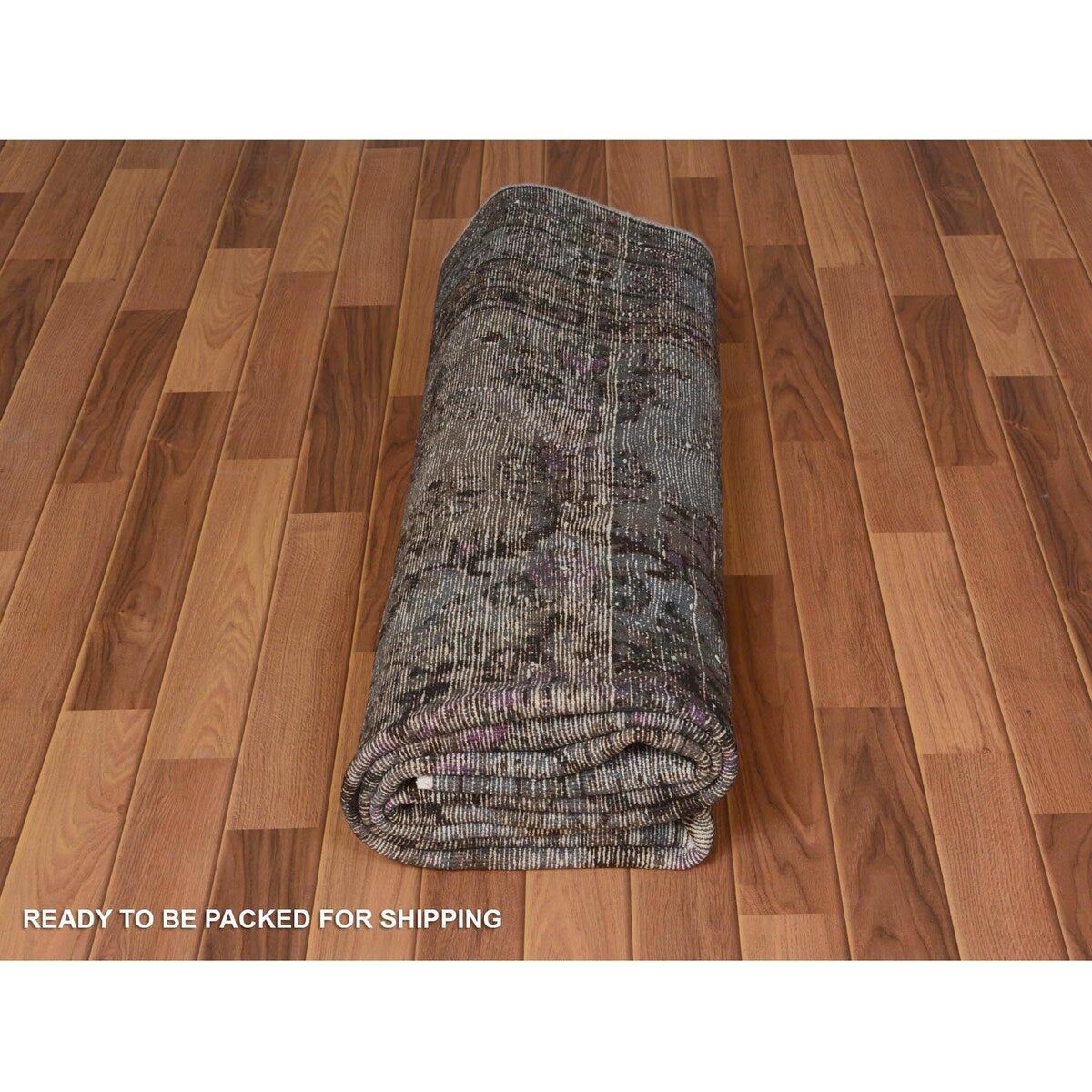 Overdyed Vintage Persian Lilahan Worn Down Handmade Rug(7'1"x10') - 7'1" x 10'0"