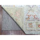 Shahbanu Rugs Gray Sun-Dried Wool Hand Knotted With Soft Colors Oushak Oriental Wide Gallery Size Runner Rug (4'0" x 19'5")