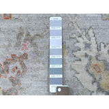 Shahbanu Rugs Gray Sun-Dried Wool Hand Knotted With Soft Colors Oushak Oriental Wide Gallery Size Runner Rug (4'0" x 19'5")