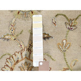 Shahbanu Rugs Half Wool and Half Silk Round Rajasthan Hand-Knotted Oriental Rug (6'0" x 6'0") - 6'0" x 6'0"