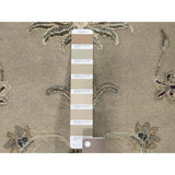 Shahbanu Rugs Hand-Knotted Half Wool and Half Silk Burgundy Rajasthan Round Rug (10'2" x 10'2") - 10'2" x 10'2"