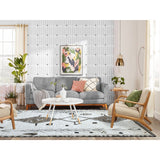 Shahbanu Rugs Hand Knotted Ivory Moroccan Berber with Arts and Crafts Pure Afghan Wool Oriental Rug (6'0" x 8'8") - 6'0" x 8'8"
