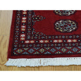 Shahbanu Rugs Hand-Knotted Mori Bokara Elephant Feet Design Oriental Rug (2'1" x 3'1") - 2'1" x 3'1"