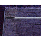 Shahbanu Rugs Hand-Knotted Overdyed Sarouk Mir Worn Pure Wool Oriental Rug (3'4" x 10'1") - 3'4" x 10'1"