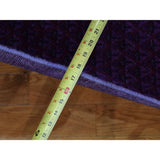 Shahbanu Rugs Hand-Knotted Overdyed Sarouk Mir Worn Pure Wool Oriental Rug (3'4" x 10'1") - 3'4" x 10'1"