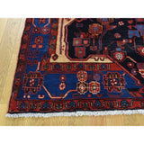 Shahbanu Rugs Hand Knotted Persian Nahavand Full Pile Wide Runner Rug (4'8" x 9'10") - 4'8" x 9'10"