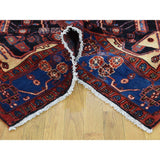 Shahbanu Rugs Hand Knotted Persian Nahavand Full Pile Wide Runner Rug (4'8" x 9'10") - 4'8" x 9'10"