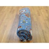 Shahbanu Rugs Hand-Knotted Peshawar with Suzani Design Pure Wool Oriental Rug (9'3" x 12'0") - 9'3" x 12'0"