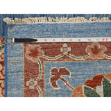 Shahbanu Rugs Hand-Knotted Peshawar with Suzani Design Pure Wool Oriental Rug (9'3" x 12'0") - 9'3" x 12'0"