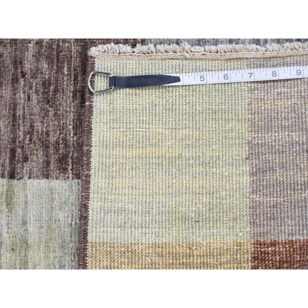 Shahbanu Rugs Hand Knotted Pure Wool Gabbeh Multicolored Oriental Sample Rug (1'8" x 2'0") - 1'8" x 2'0"