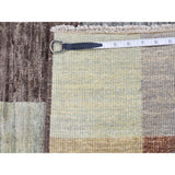 Shahbanu Rugs Hand Knotted Pure Wool Gabbeh Multicolored Oriental Sample Rug (1'8" x 2'0") - 1'8" x 2'0"