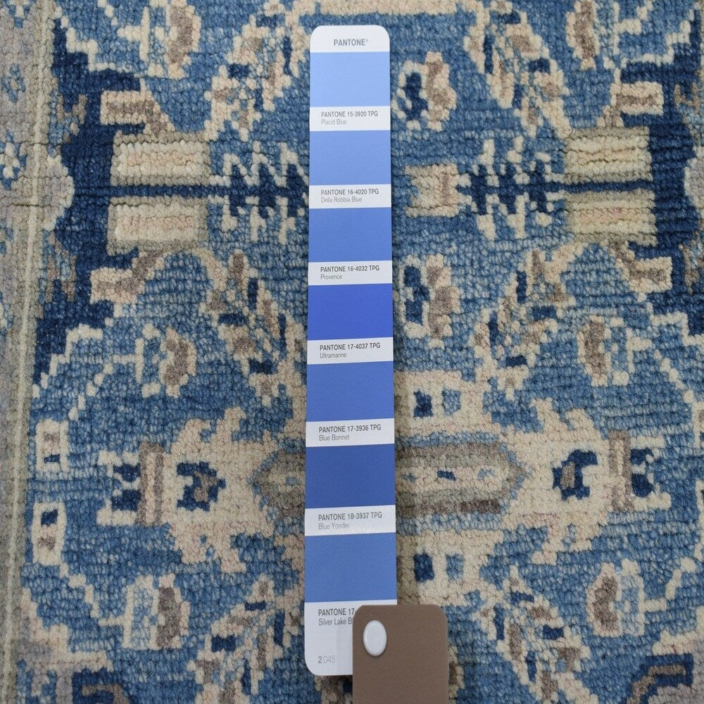 Shahbanu Rugs Hand-Knotted Pure Wool Vintage Look Kazak Oriental Rug (2'1" x 3'0") - 2'1" x 3'0"