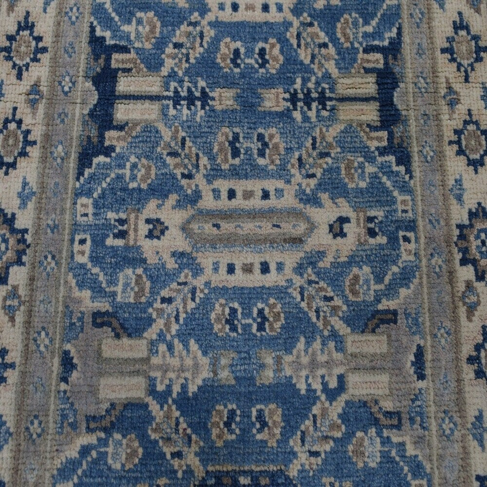 Shahbanu Rugs Hand-Knotted Pure Wool Vintage Look Kazak Oriental Rug (2'1" x 3'0") - 2'1" x 3'0"
