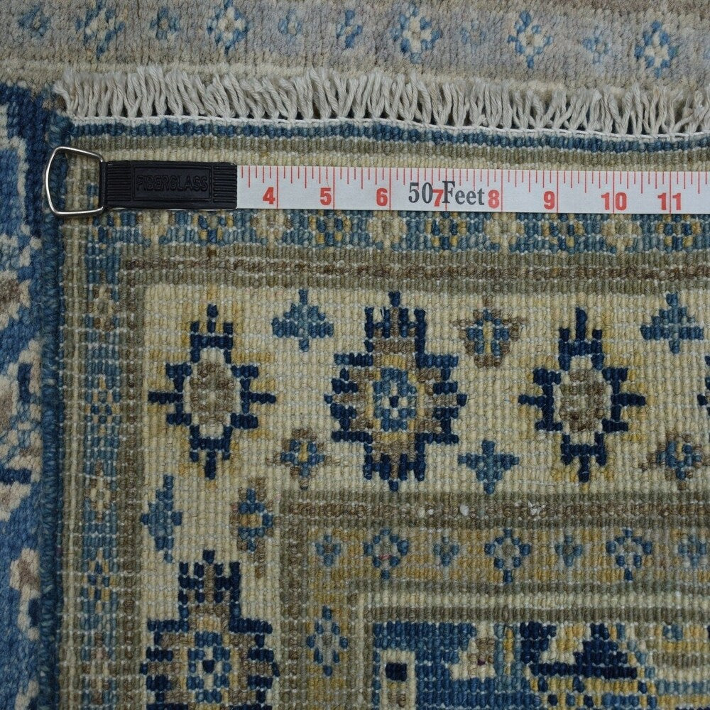 Shahbanu Rugs Hand-Knotted Pure Wool Vintage Look Kazak Oriental Rug (2'1" x 3'0") - 2'1" x 3'0"