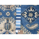 Shahbanu Rugs Hand-Knotted Pure Wool Vintage Look Kazak Oriental Rug (4'0" x 6'0") - 4'0" x 6'0"