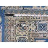 Shahbanu Rugs Hand-Knotted Pure Wool Vintage Look Kazak Oriental Rug (4'0" x 6'0") - 4'0" x 6'0"