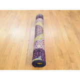 Shahbanu Rugs Hand-Knotted Sari Silk with Oxidized Wool Mamluk Design Rug (4'1" x 6'3") - 4'1" x 6'3"