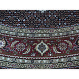 Shahbanu Rugs Hand Knotted Tabriz Mahi Wool And Silk Round Oriental Rug (7'10" x 7'10") - 7'10" x 7'10"