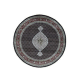 Shahbanu Rugs Hand Knotted Tabriz Mahi Wool And Silk Round Oriental Rug (7'10" x 7'10") - 7'10" x 7'10"