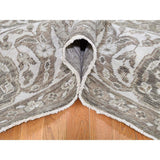 Shahbanu Rugs Hand-Knotted Turkish Knot Oushak Cropped Thin Pure Wool Oriental Rug (7'10" x 9'10") - 7'10" x 9'10"