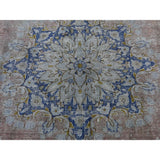 Shahbanu Rugs Hand-Knotted Vintage Kerman Pure Wool Low Sheared Oriental Rug (8'6" x 11'10") - 8'6" x 11'10"