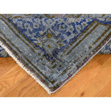 Shahbanu Rugs Hand-Knotted Vintage Kerman Pure Wool Low Sheared Oriental Rug (8'6" x 11'10") - 8'6" x 11'10"