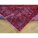 Shahbanu Rugs Hand-Knotted Vintage Overdyed Persian Malayer Oriental Rug - 6'10" x 9'8"
