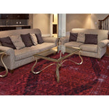 Shahbanu Rugs Hand-Knotted Vintage Overdyed Persian Malayer Oriental Rug - 6'10" x 9'8"