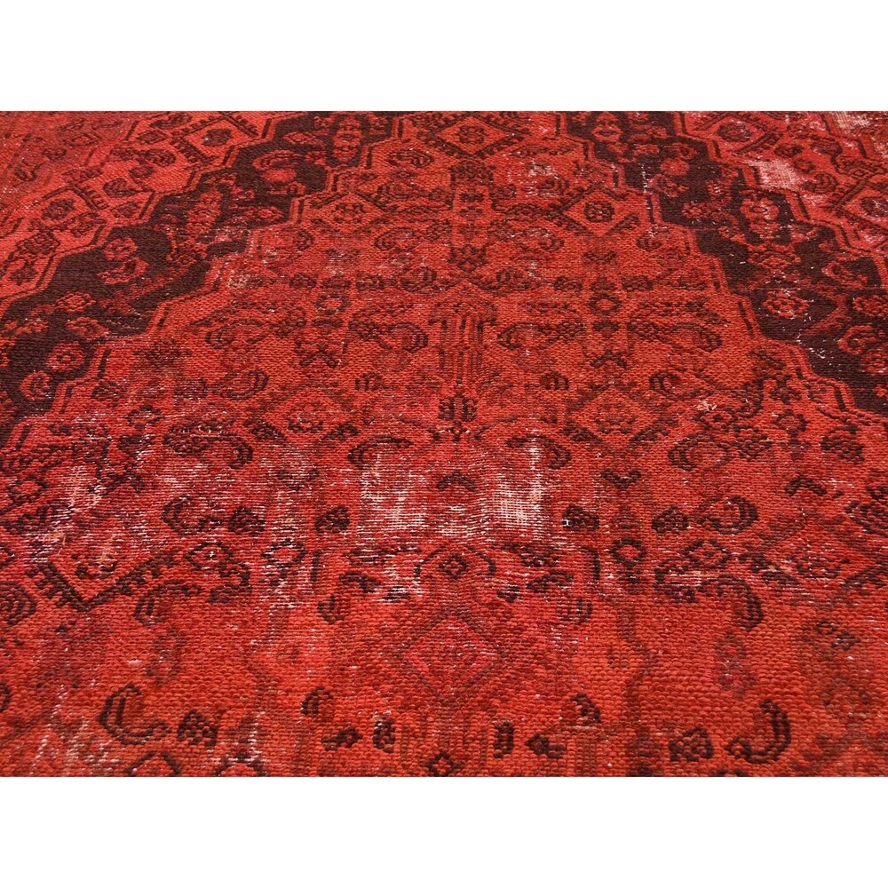 Shahbanu Rugs Hand-Knotted Vintage Overdyed Persian Malayer Oriental Rug - 6'10" x 9'8"