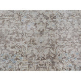 Shahbanu Rugs Hand-Knotted White Wash Vintage Kerman With Birds Worn Pile Rug (6'3" x 9'1") - 6'3" x 9'1"