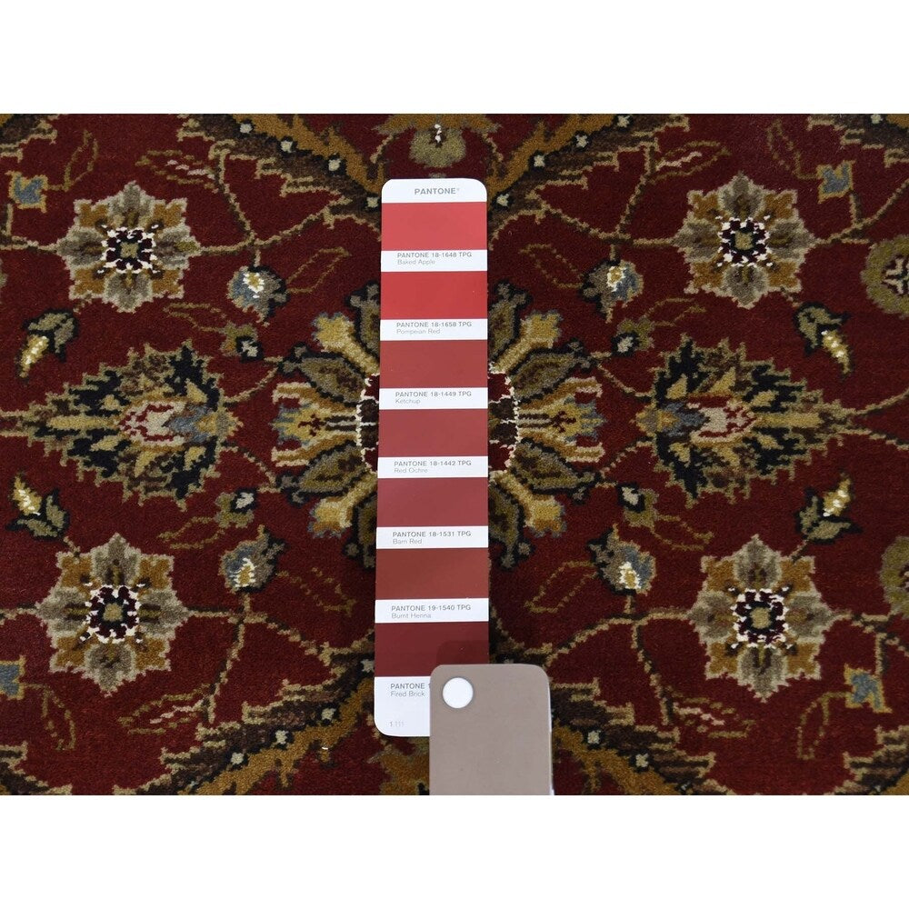 Shahbanu Rugs Hand Knotted Wool and Silk Hereke Design 300 Kpsi Runner Rug (2'10" x 12'6") - 2'10" x 12'6"