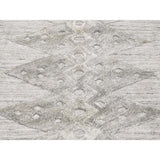 Shahbanu Rugs Hand Loomed Wool and Silk Modern Geometric Design Hi-Lo Pile Rug - 6'3" x 9'2"
