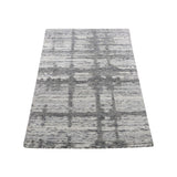 Shahbanu Rugs Hand Spun Undyed Natural Wool Modern Hand-Knotted Oriental Rug (2'0" x 3'0") - 2'0" x 3'0"