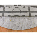 Shahbanu Rugs Hand Woven Flat Weave Pure Wool Reversible Round Kilim Oriental Rug (8'0" x 8'0") - 8'0" x 8'0"