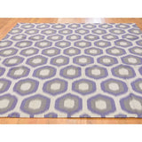 Shahbanu Rugs Hand Woven Flat Weave Purple Durie Kilim Reversible Oriental Rug (8'0" x 10'0") - 8'0" x 10'0"