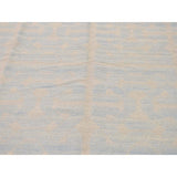 Shahbanu Rugs Hand-Woven Pure Wool Sky Blue Reversible Kilim Flat Weave Rug - 5'0" x 7'0"
