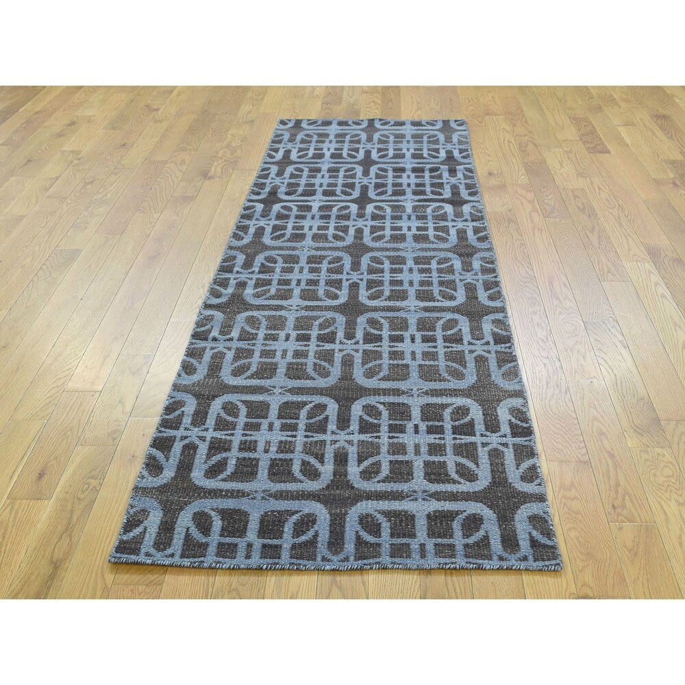 Shahbanu Rugs Hand Woven Reversible Kilim Flat Weave Pure Wool Runner Rug (2'5" x 7'10") - 2'5" x 7'10"