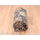 Shahbanu Rugs Heriz with All Over Design Charcoal Black Pure Wool Natural Dyes Hand Knotted Oriental Rug (7'10" x 10'0")