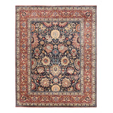 Shahbanu Rugs Heriz with All Over Design Charcoal Black Pure Wool Natural Dyes Hand Knotted Oriental Rug (7'10" x 10'0")