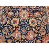 Shahbanu Rugs Heriz with All Over Design Charcoal Black Pure Wool Natural Dyes Hand Knotted Oriental Rug (7'10" x 10'0")