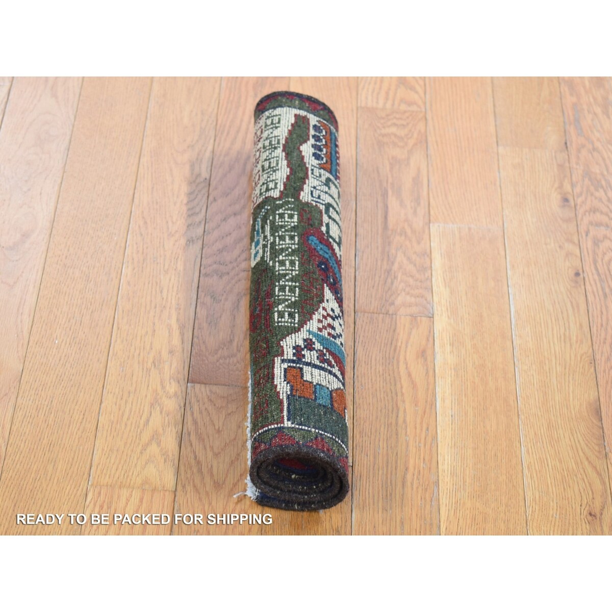 Shahbanu Rugs Ivory Collectible Russian Invasion Afghan War Design Tanks Guns Choppers Wool Hand Knotted Mat Rug (1'10" x 2'6")